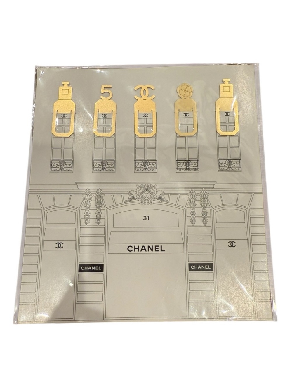 CC Beatu Gold Perfume Bottle Page Clips